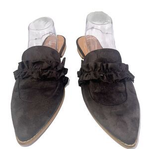 Journee Collection Women's Kessie Ruffle Slip On Mules Gray Size 12